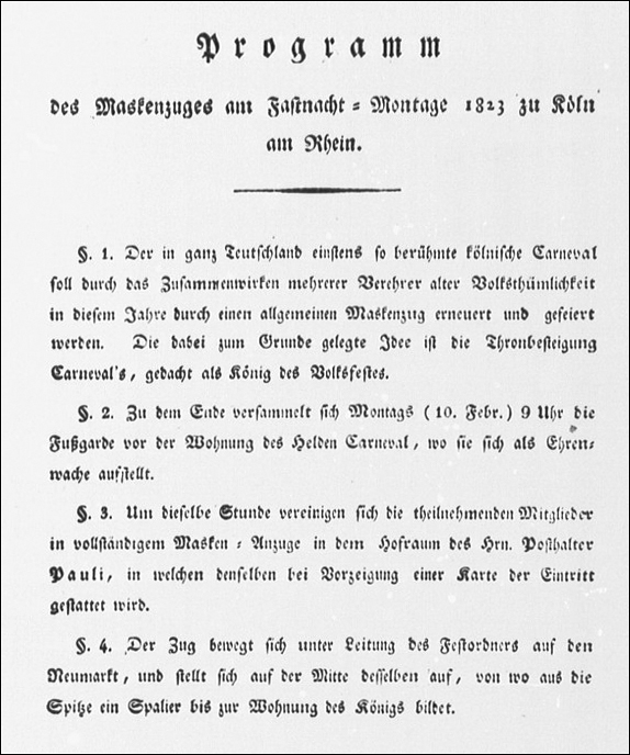 Programm von 1823