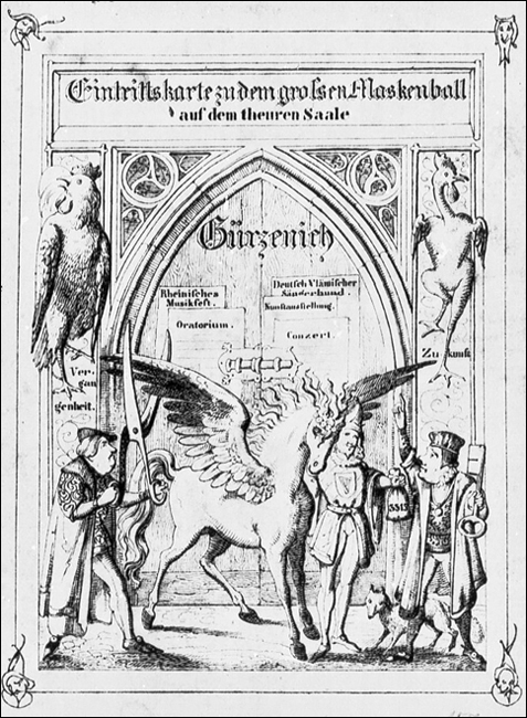 Eintrittskarte Maskenball 1840