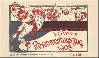 Festprogramm Rosenmontagszug 1908