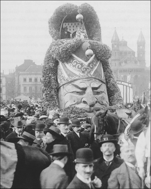 Prinzenwagen des Rosenmontagszugs 1913