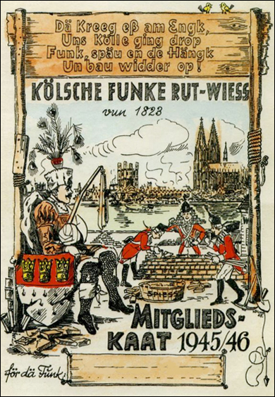 Mitgliedskarte Rote Funken 1945 1946